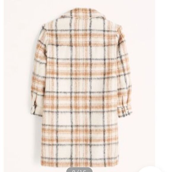 Abercrombie & Fitch | Unisex Street Style Plain Logo Outerwear Plaid Cream/Beige - Picture 4 of 10